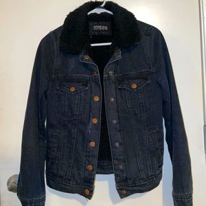 Denim Jacket with Sherpa Lining